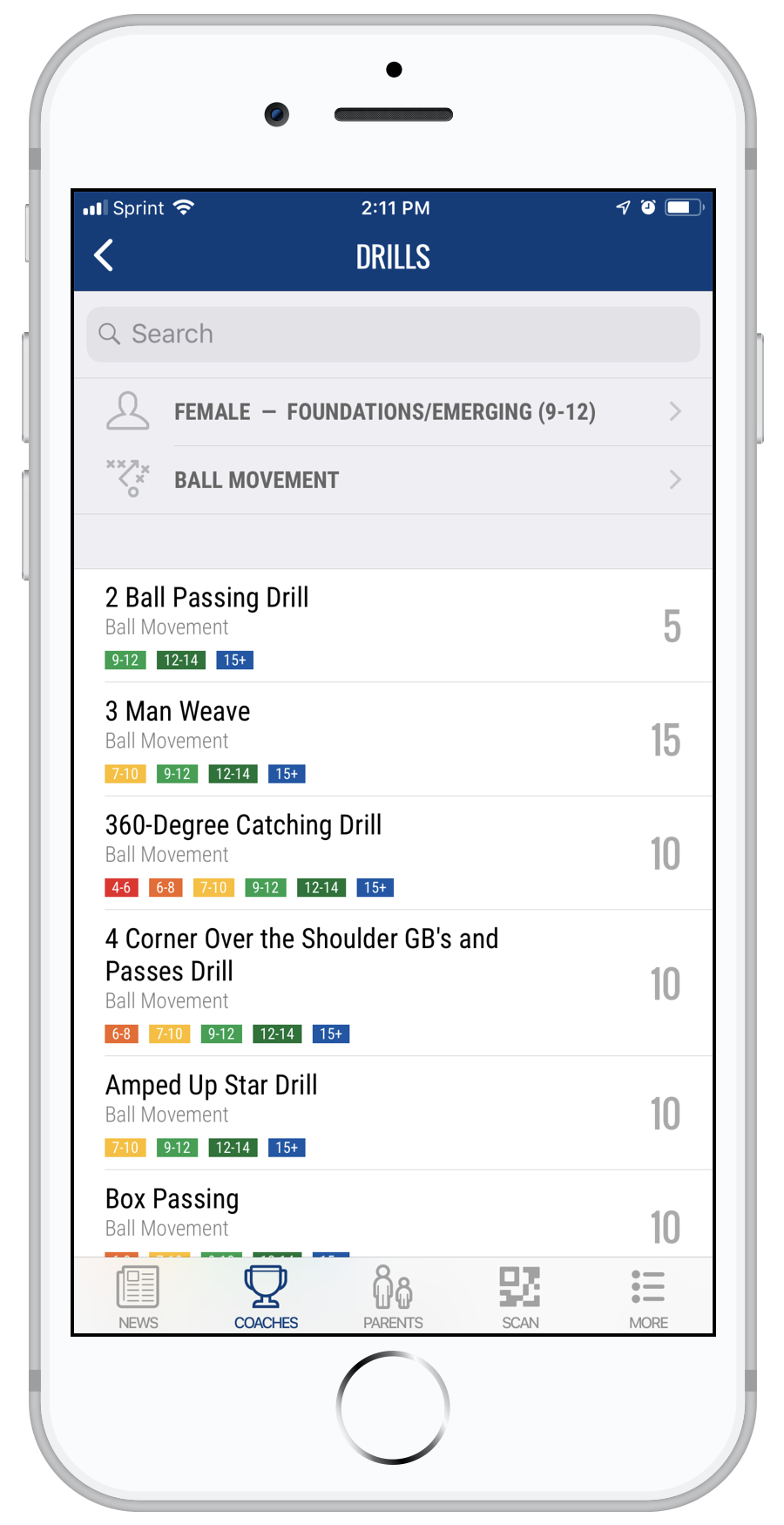 Drill library with ADM tags